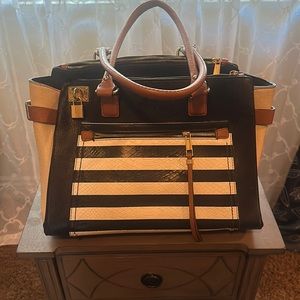 Aldo Bag Blue, white, brown, cream